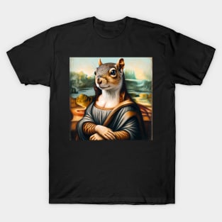 Mona Lisa Squirrel Tee - Perfect for Squirrel Appreciation Day T-Shirt